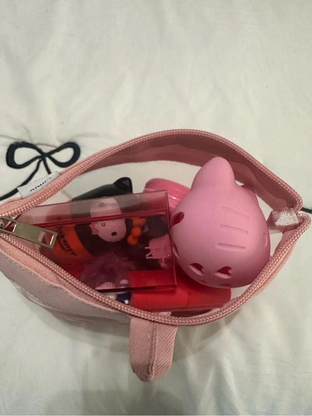 Hello Kitty Pink and Red Makeup Accessories Set